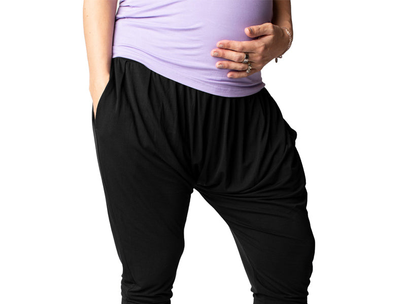  Women's Harem Pants with Pockets, Maternity Loose Fit