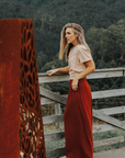 Wide Leg Ribbed Pants