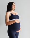 Ryan Ribbed Maternity Leggings 7/8 Navy
