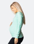 best long sleeve breastfeeding top with half zip