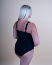 Maternity Swimsuit - Aubrey One Piece Swimsuit Black Stripe