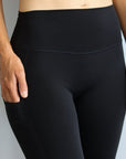 ** CLEARANCE ** Enhance Leggings - High Waisted Tights Black 7/8