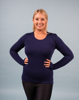 ** CLEARANCE ** Non BF - Women's Long Sleeve Top - Bamboo Long Sleeve Tui Blue