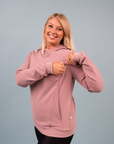 ** CLEARANCE ** Breastfeeding Jumper - Jackson Hoodie Dusky Rose