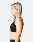 black racerback sports bras for high impact activities