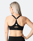 black racerback sports bra