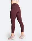 side view of maternity yoga leggings