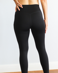 ** CLEARANCE ** Enhance Leggings - High Waisted Tights Black 7/8