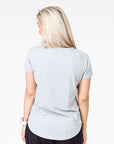 ** CLEARANCE ** Breastfeeding T-Shirt - Scoop Tee Grey