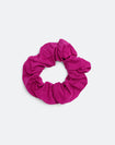 Hot pink scrunchie hair tie