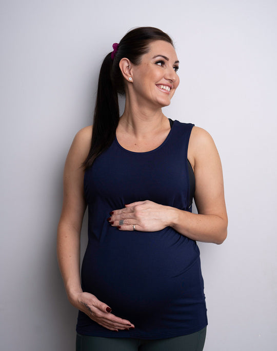 Breastfeeding Top - Casual Tank Tui Blue