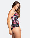 Side view of maternity swimsuit