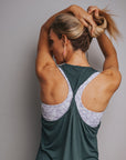 ** CLEARANCE ** Breastfeeding Tank - Twist Back Juniper